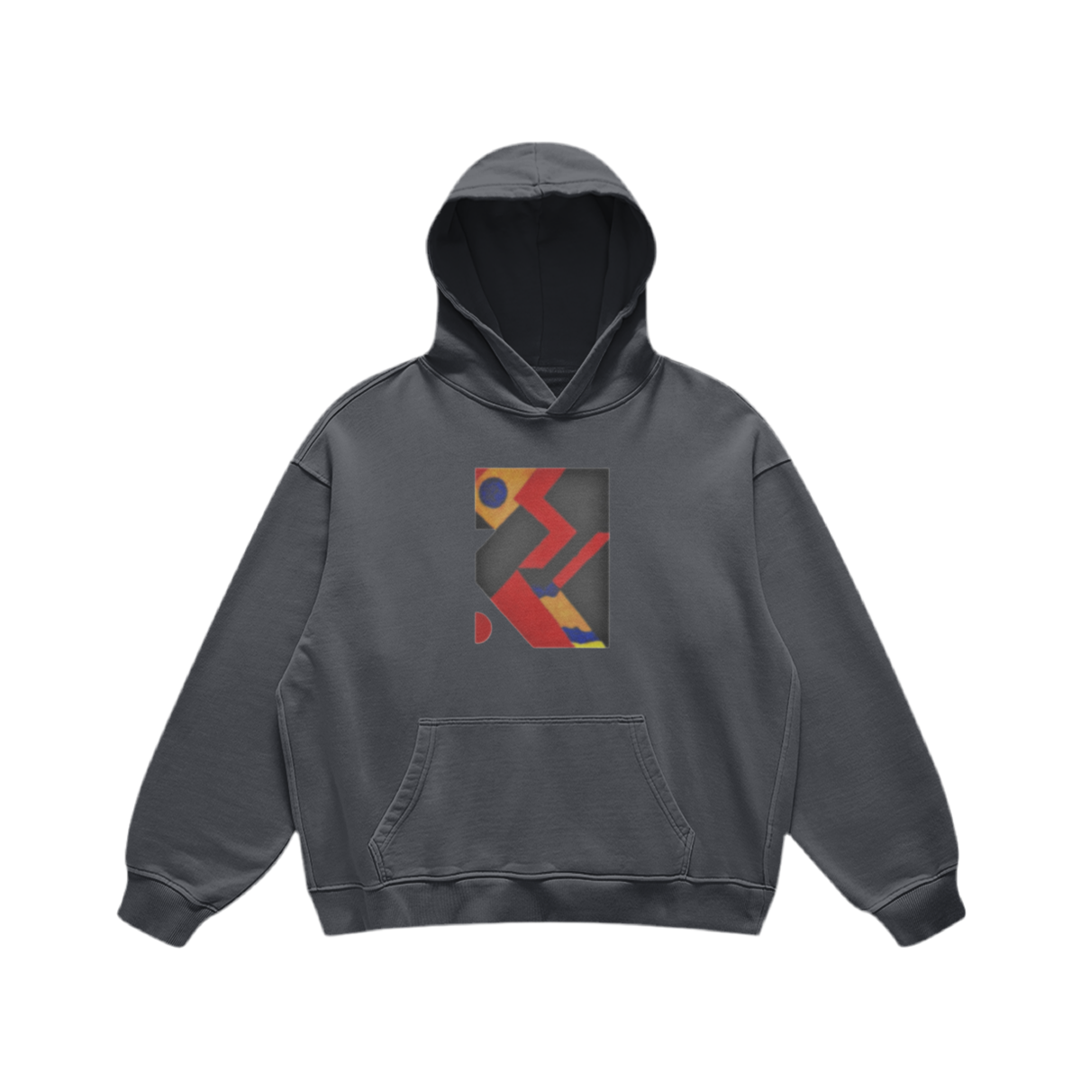 Alphabet Ricochets in Aqua Abstract Hoodie