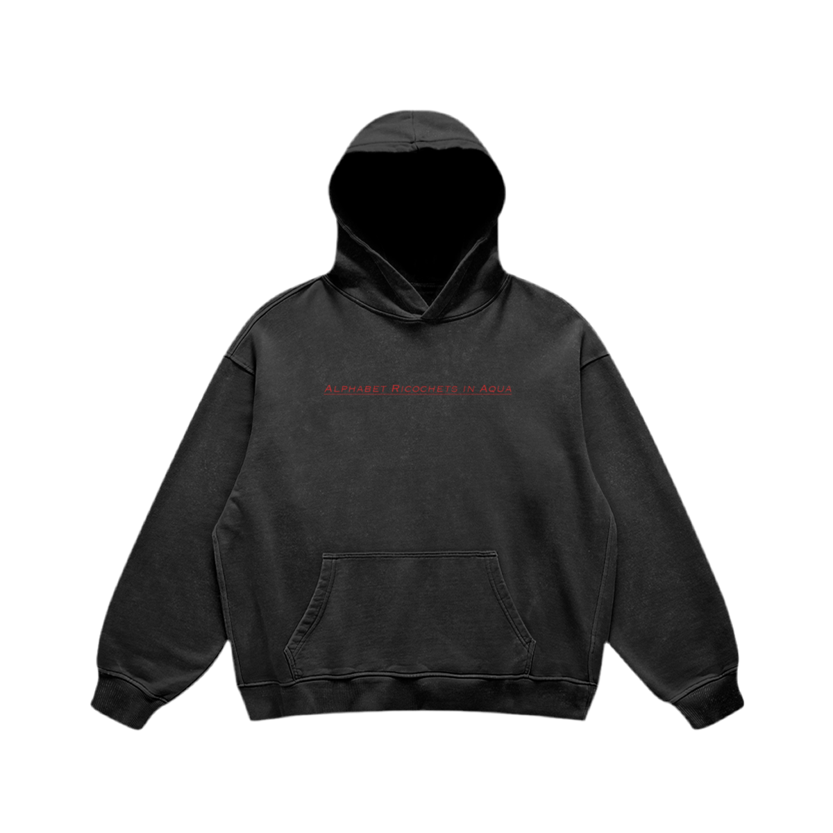 Alphabet Ricochets in Aqua Hoodie