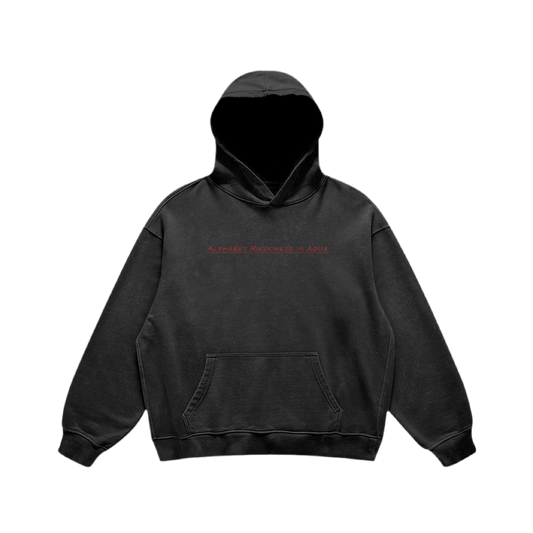 Alphabet Ricochets in Aqua Hoodie